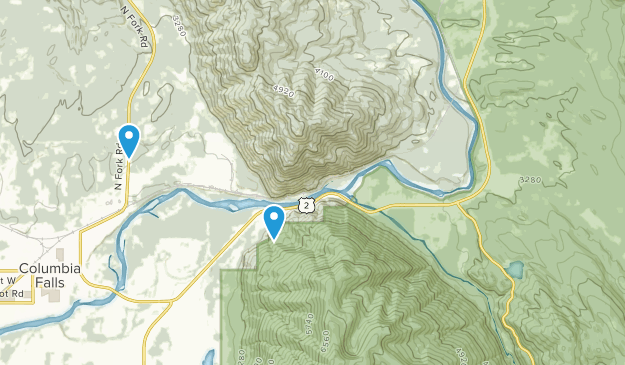 Martin City, Montana Map
