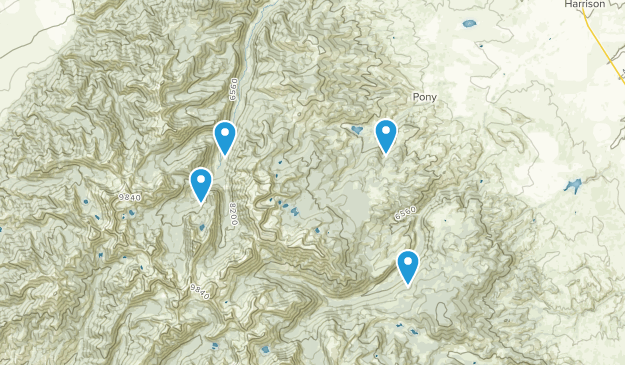 Pony, Montana Map