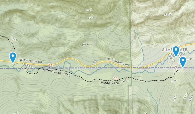 Silver Gate, Montana Map