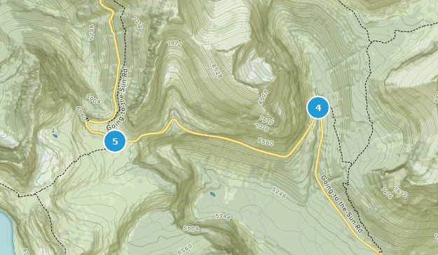 Siyeh Bend, Montana Map