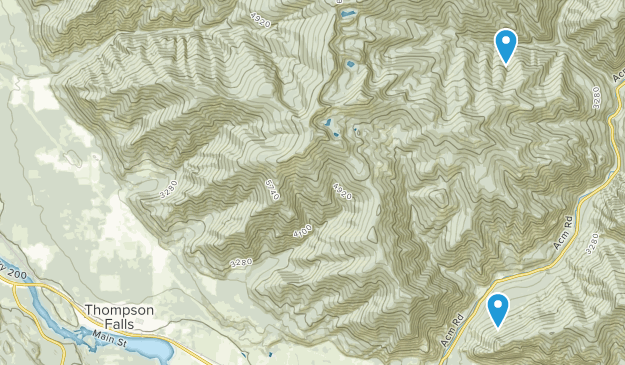 Thompson Falls, Montana Map