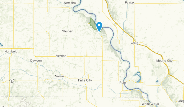 Falls City, Nebraska Map