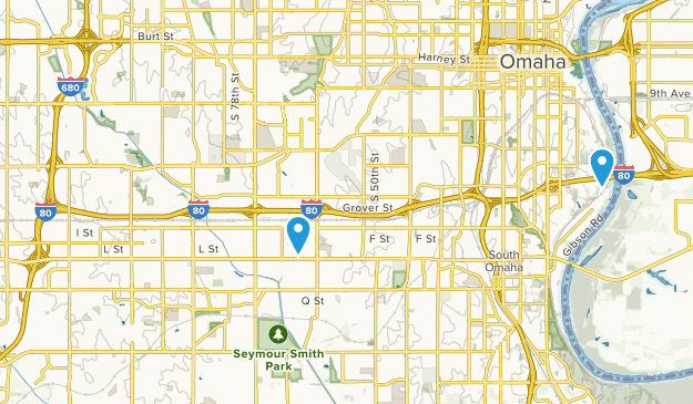 South Omaha, Nebraska Map