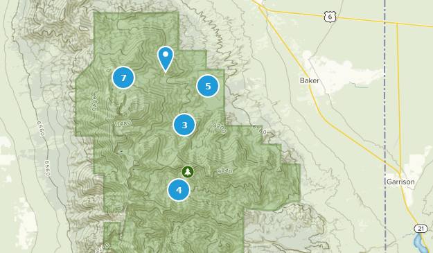 Baker, Nevada Map