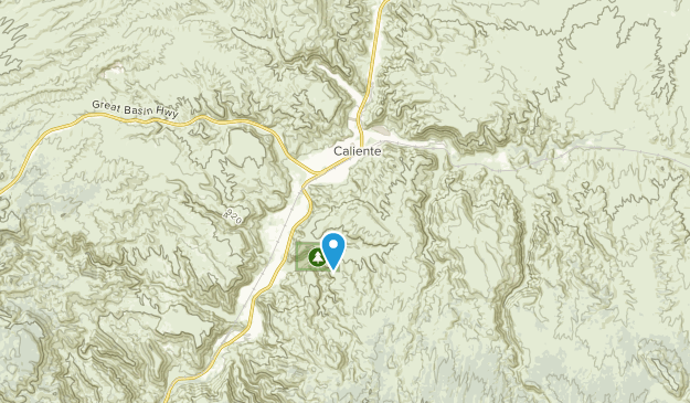 Caliente, Nevada Map