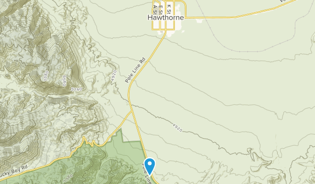 Hawthorne, Nevada Map