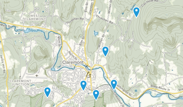 Claremont, New Hampshire Map