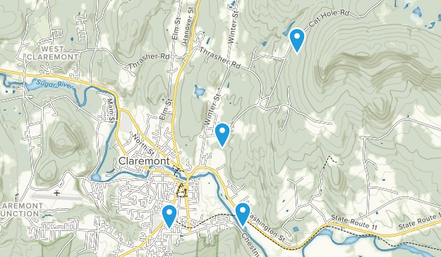 Claremont, New Hampshire Map