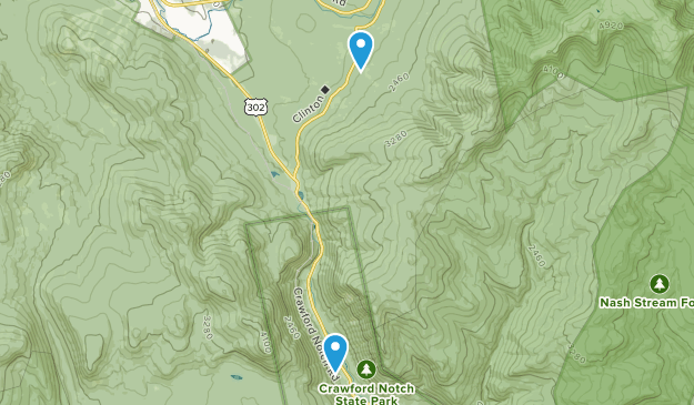 Crawfords, New Hampshire Map