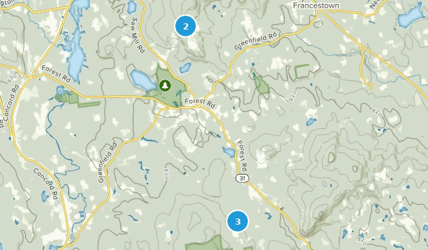 Greenfield, New Hampshire Map