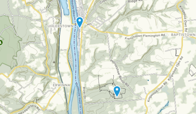 Frenchtown, New Jersey Map