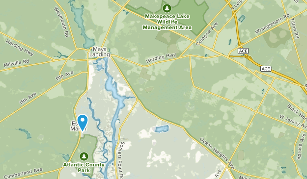 Mays Landing, New Jersey Map