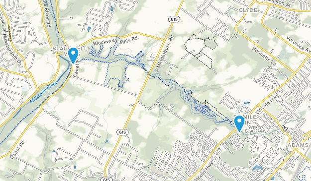Six Mile Run, New Jersey Map