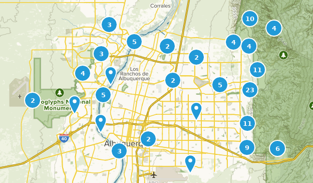 Albuquerque, Nuevo México Map