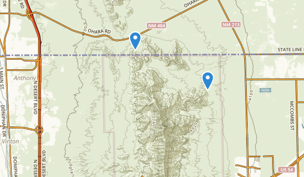Anthony, New Mexico Map