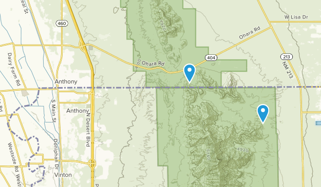 Anthony, New Mexico Map