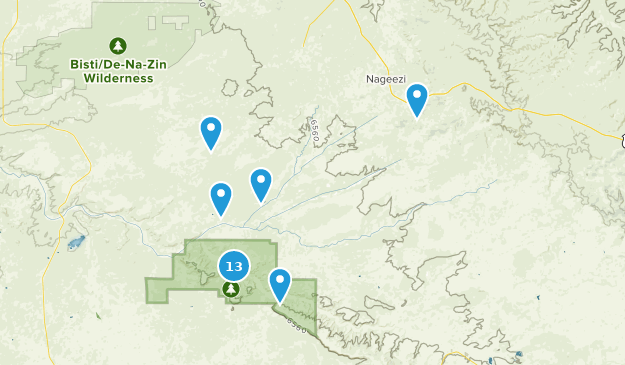 Nageezi, New Mexico Map
