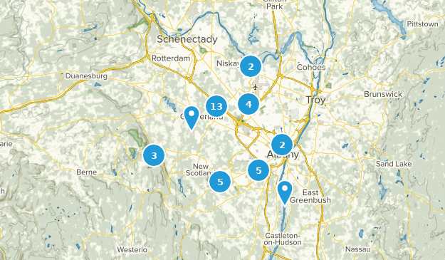 Albany, État de New York Map