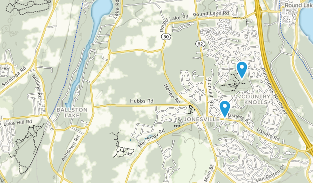 Ballston Lake, État de New York Map