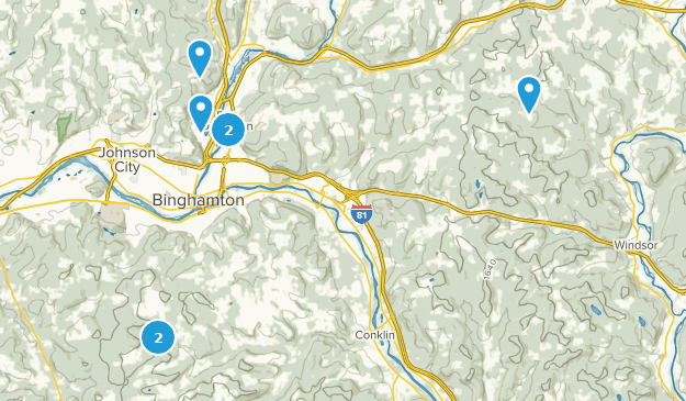 Binghamton, État de New York Map