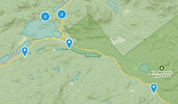Blue Mountain Lake, New York Map