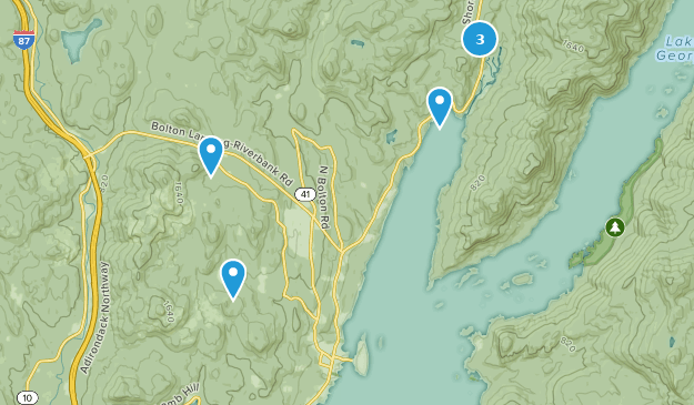 Bolton Landing, New York Map