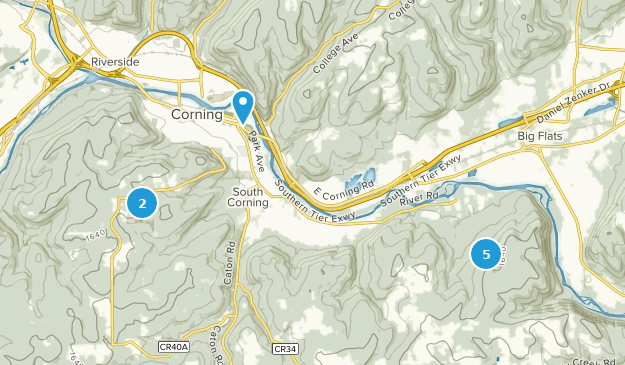 Corning, État de New York Map