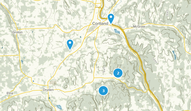Cortland, État de New York Map