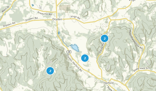 Dryden, État de New York Map