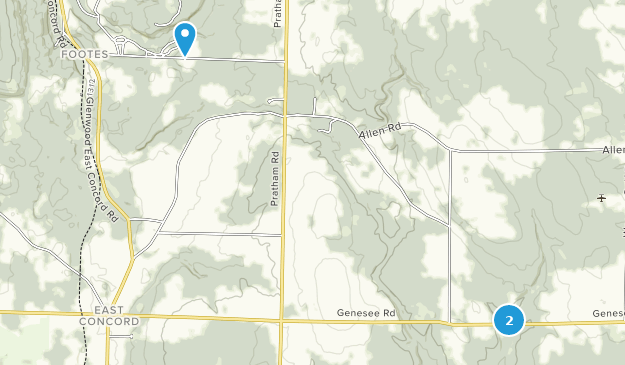 East Concord, État de New York Map