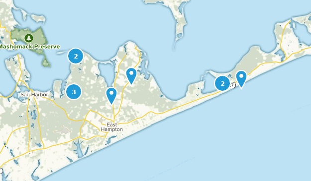 East Hampton, État de New York Map