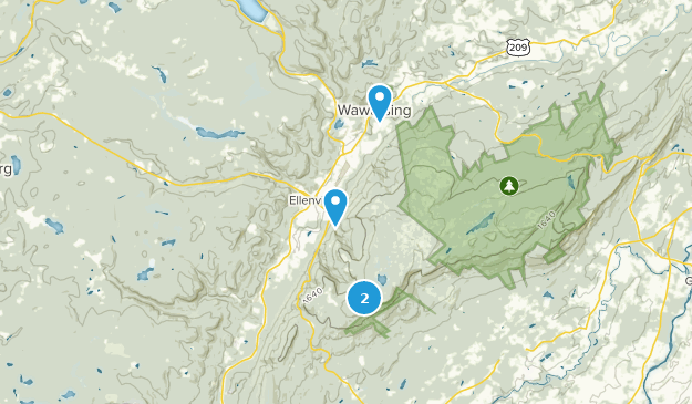Ellenville, État de New York Map