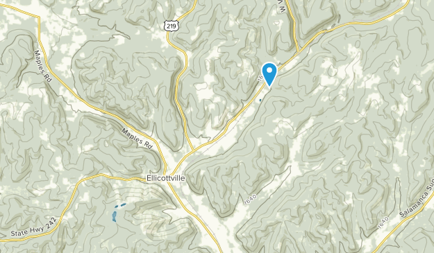 Ellicottville, État de New York Map
