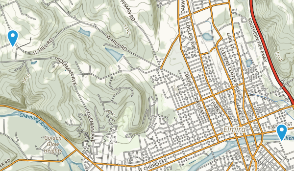 Elmira, New York Map
