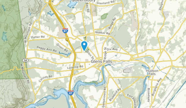 Glens Falls, État de New York Map