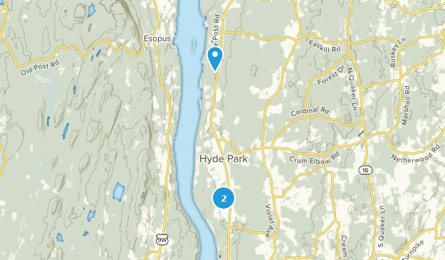 Hyde Park, État de New York Map
