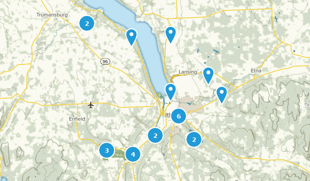 Ithaca, État de New York Map