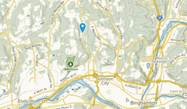 Johnson City, État de New York Map