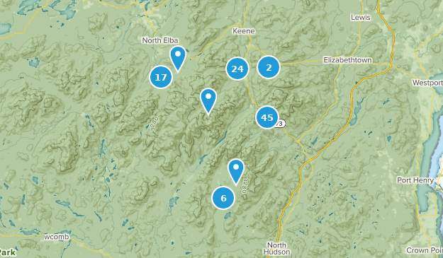 Keene Valley, État de New York Map