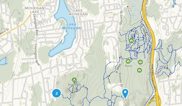 Lake Mohegan, État de New York Map
