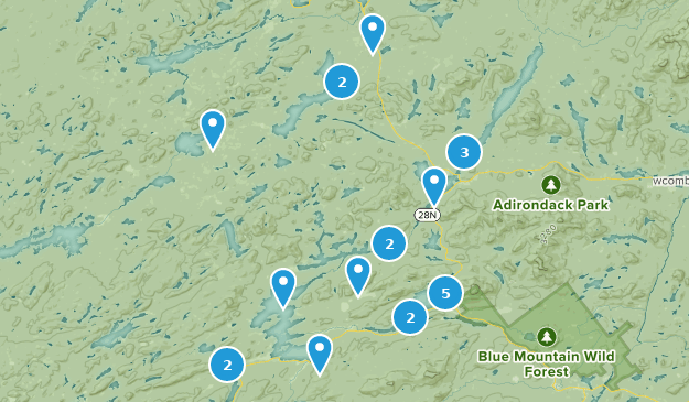 Long Lake, New York Map
