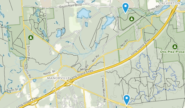Manorville, État de New York Map