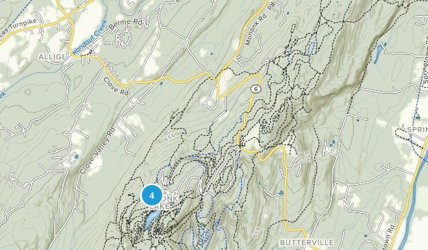 Mohonk Lake, New York Map