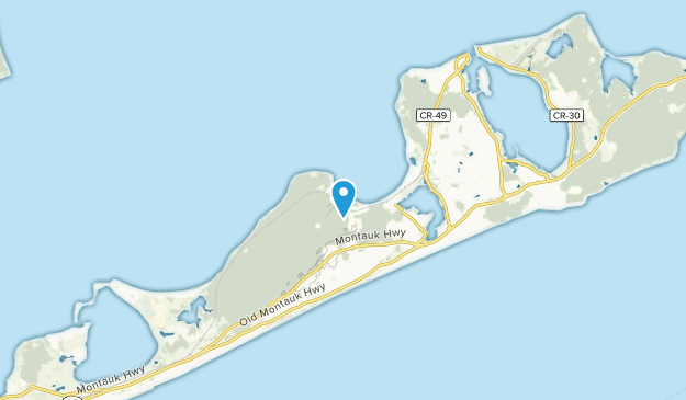 Montauk Beach, New York Map