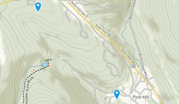 Pine Hill, État de New York Map