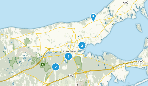Riverhead, État de New York Map