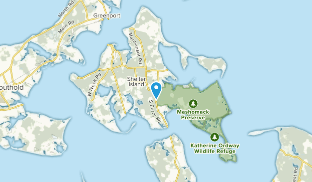 Shelter Island, New York Map