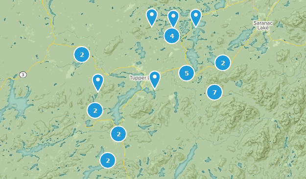 Tupper Lake, New York Map