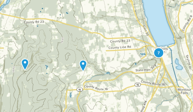 Watkins Glen, New York Map