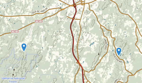 Asheboro, North Carolina Map